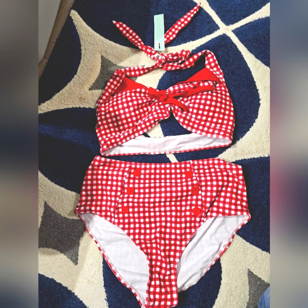 Dress Lilly Gingham Red Bikini